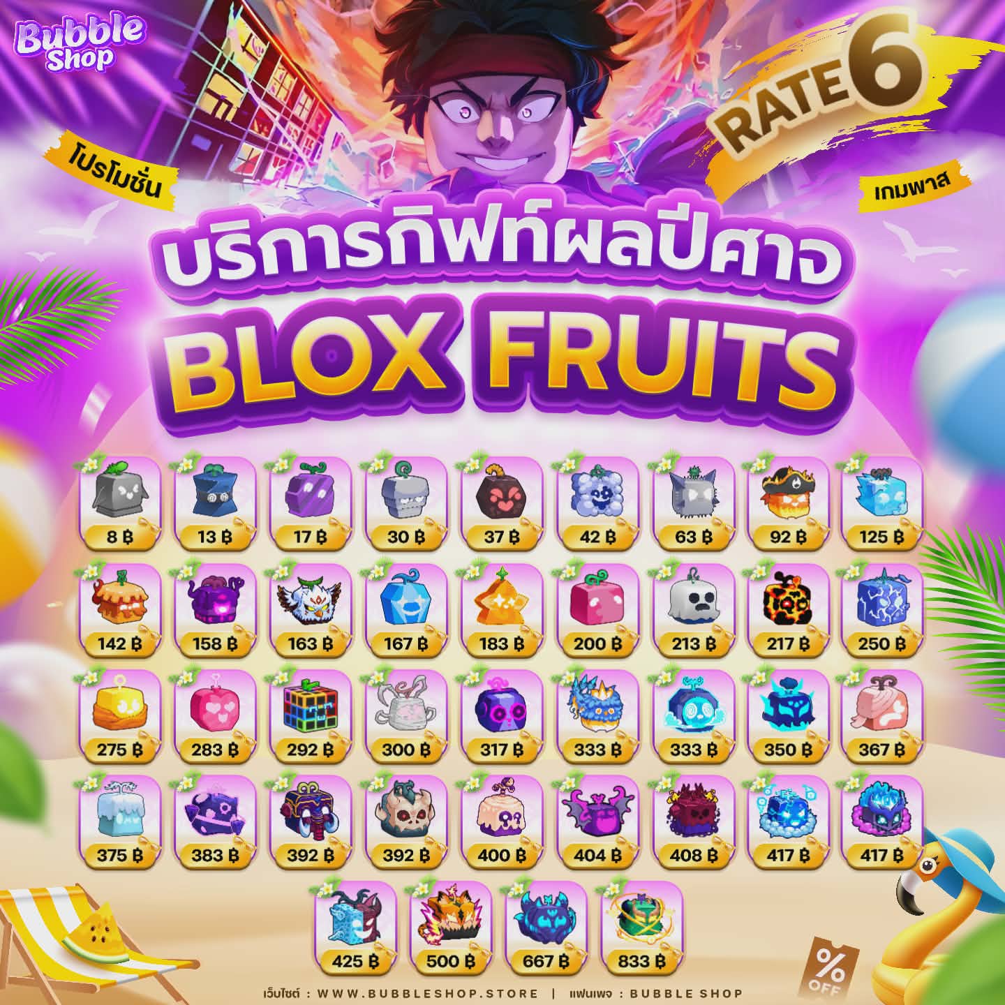 Blox Fruits |บล็อคฟุต : ผลปีศาจถาวร